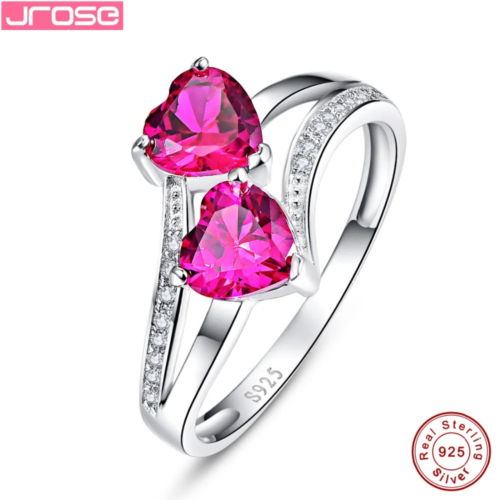 Jrose 1.9ct красное ювелирное изделие в форме сердца для свадебной вечеринки юбилей