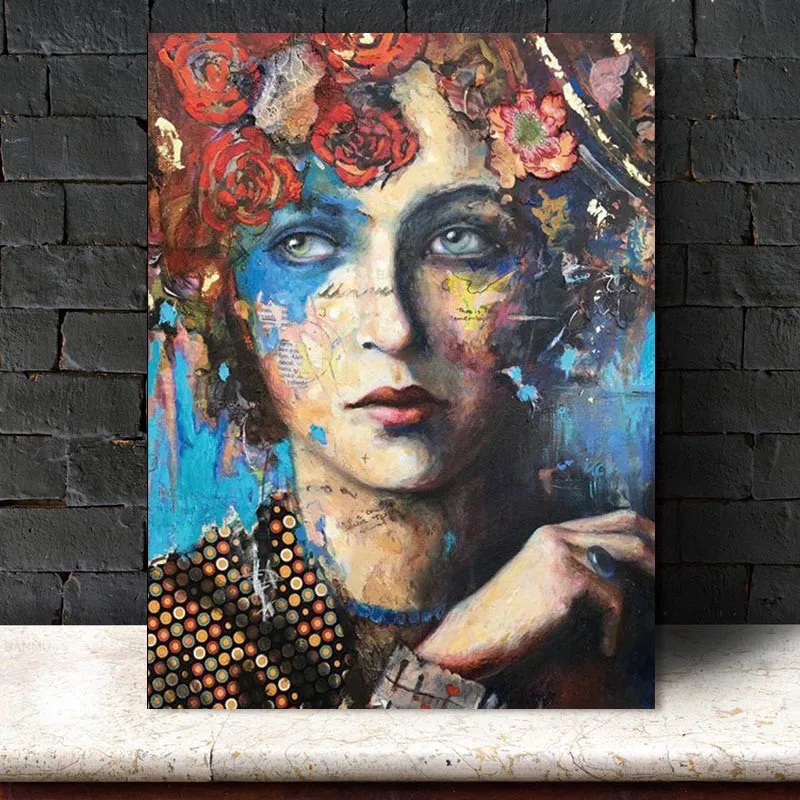 modern wall Wall art abstract figure canvas painting art art portrait print Wall Pictures print canvas Picture decor poster