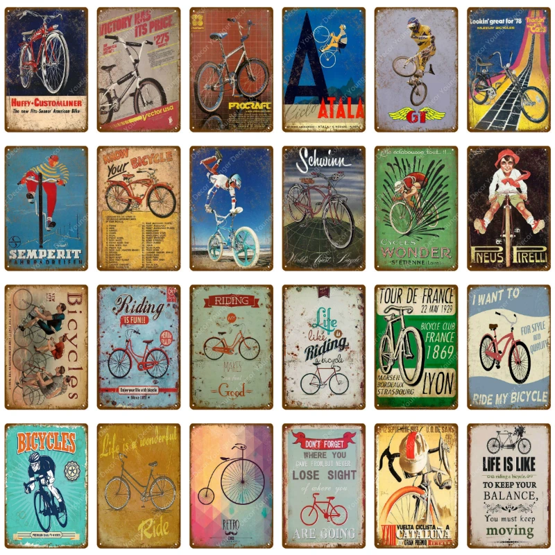 Ride My Bicycle металлическая жестяная вывеска для езды на велосипеде ретро постер винтажный Бар Паб Клуб домашний декор потертый шик настенная живопись табличка