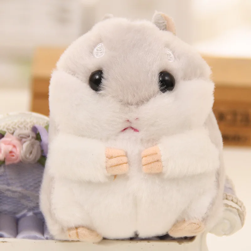 AOSST11CM Hamster Plush Doll Exquisitely Lovely Pendant Key Bag Buckles Gifts Send Girls Stuffed animals cute hamster toys | Игрушки и