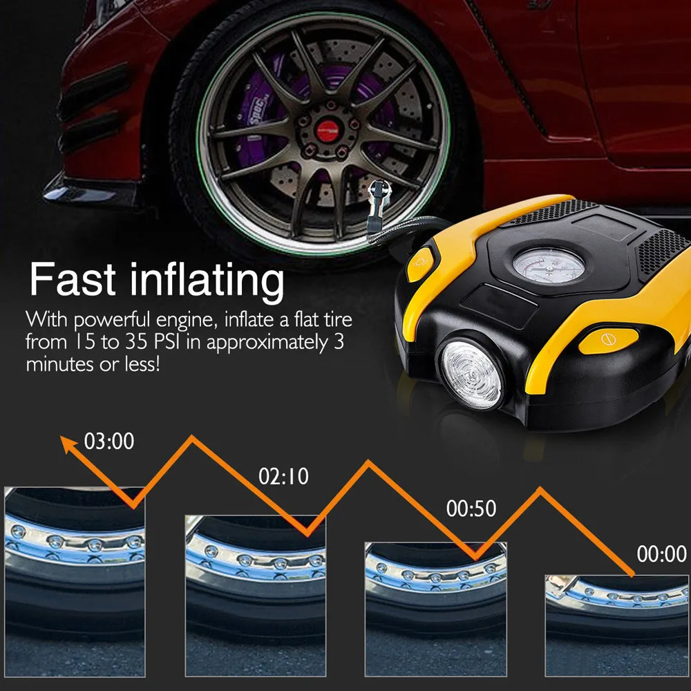 DashboardTire Надувное устройство DC 12 вольт автомобильный портативный воздушный