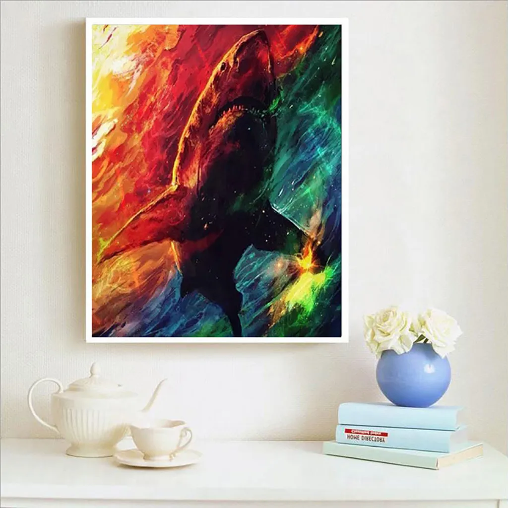 Для дома гостиной легко наклеивается Европейский пейзаж с животными подвесная стена 5D вышивка стразы