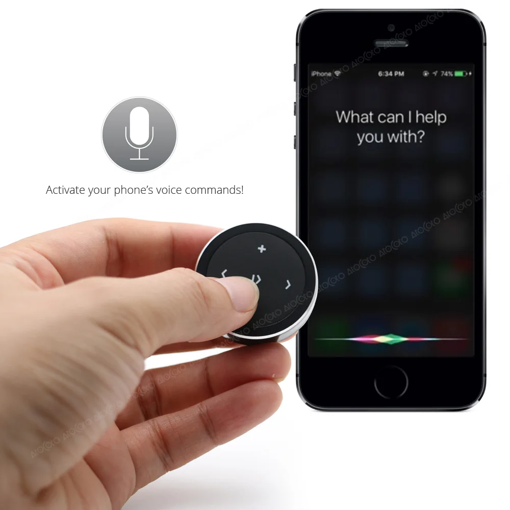 Пульт для селфи AtoCoto беспроводная Bluetooth кнопка на руль Android и iOS|Автомобильный