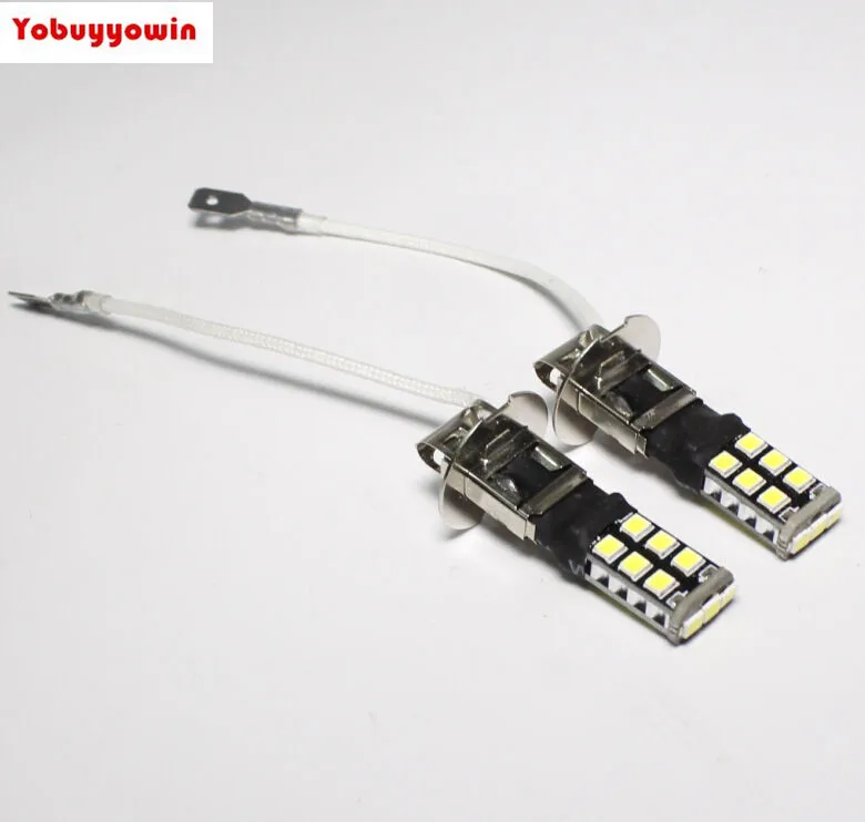 

Super Bright White H3 15W LED Light Bulb Fog Light DRL Driving High Power Error Free Canbus for 62201 50390