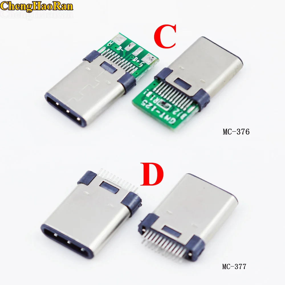

ChengHaoRan 4 TYPE ABCD to choose New Type C USB Female Jack C USB Power Connector Charge Dock port Plug type-C USB 3.1 Connecto