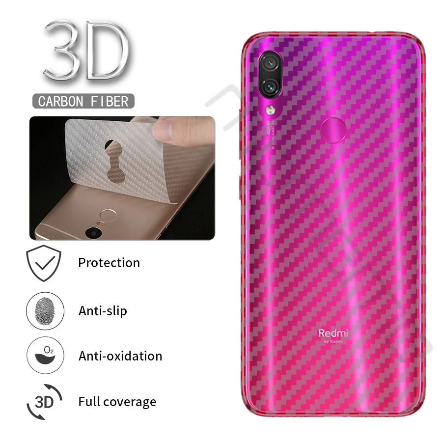 Прозрачная 3D защитная пленка из углеродного волокна задняя крышка экрана Xiaomi Redmi