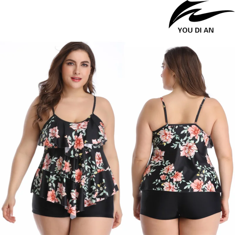 Купальник большого размера плюс купальный костюм из двух частей 2019|Комбинезоны| |