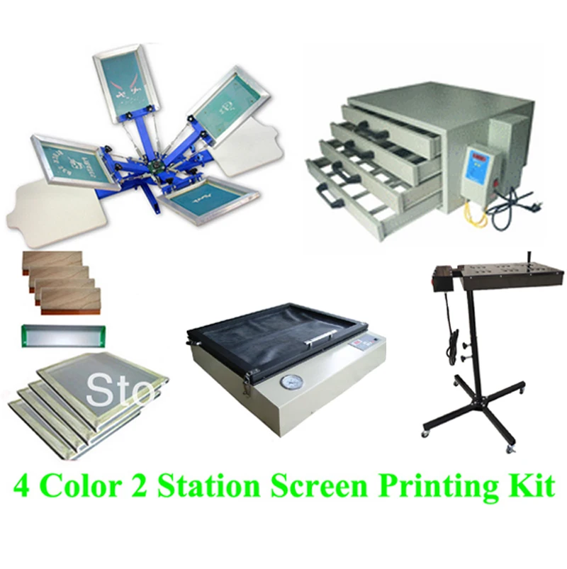 Бесплатная доставка Скидка полный набор 4 цвета 2 станция футболка комплект