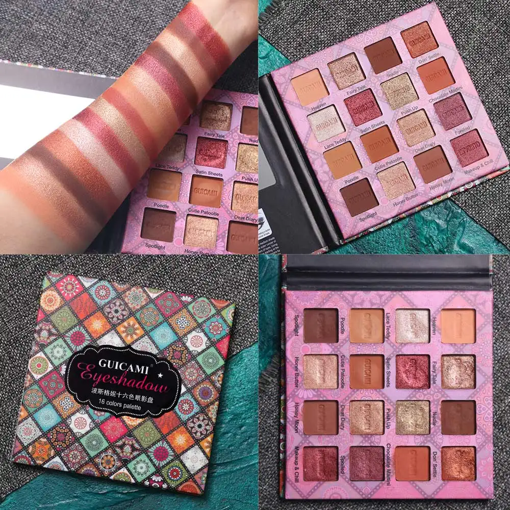 Популярный бренд 16 цветов Сияющие блестящие тени для век палитра макияжа Мягкая