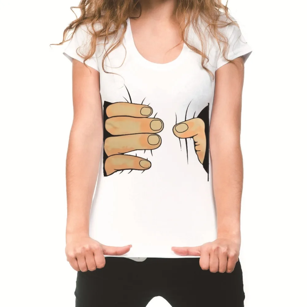 Лето 2019 Новая женская футболка свободного покроя с принтом Футболка плавления