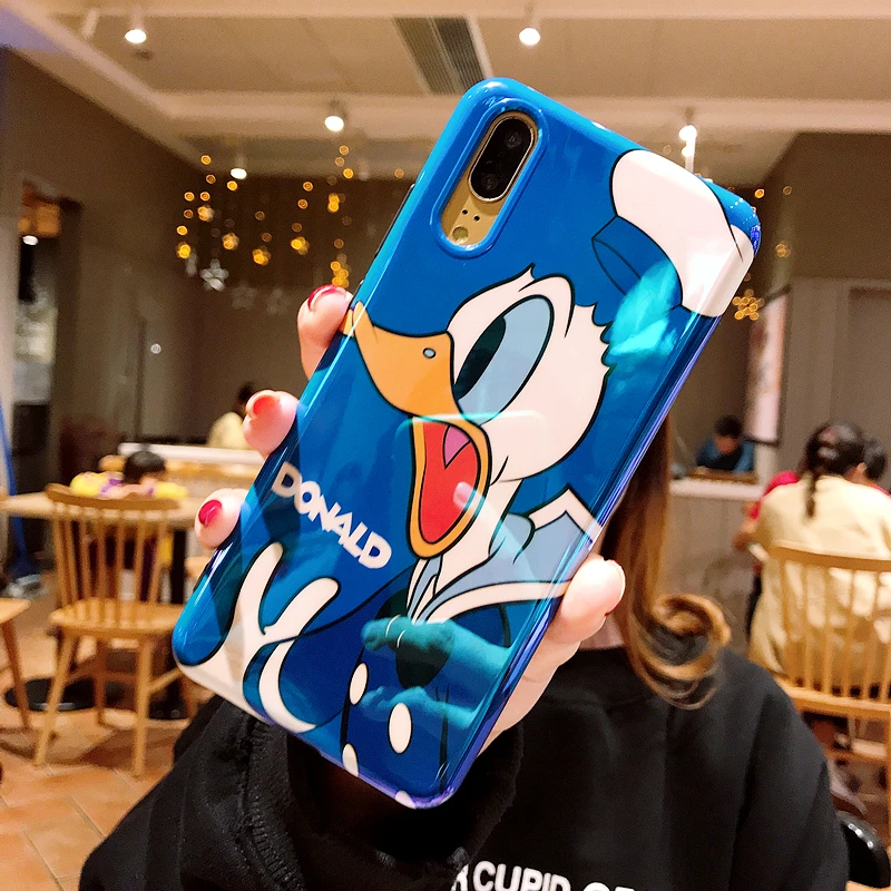 YHBBCASES Blu-ray Phone Case For Huawei P20 Pro Cases Cartoon Donald Duck Mickey Soft Cover Honor 9 10 Nova 2s 3e 3i |