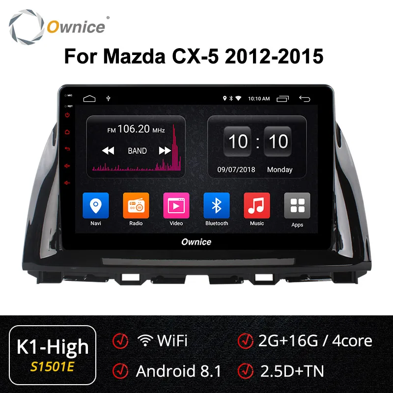 Ownice 10," Восьмиядерный Android 9,0 автомобильный Радио gps DVD для Mazda CX-5 2012 2013 k3 k5 k6 4G LTE DSP SPDIF 360 Panorama - Цвет: S1501 K1-High