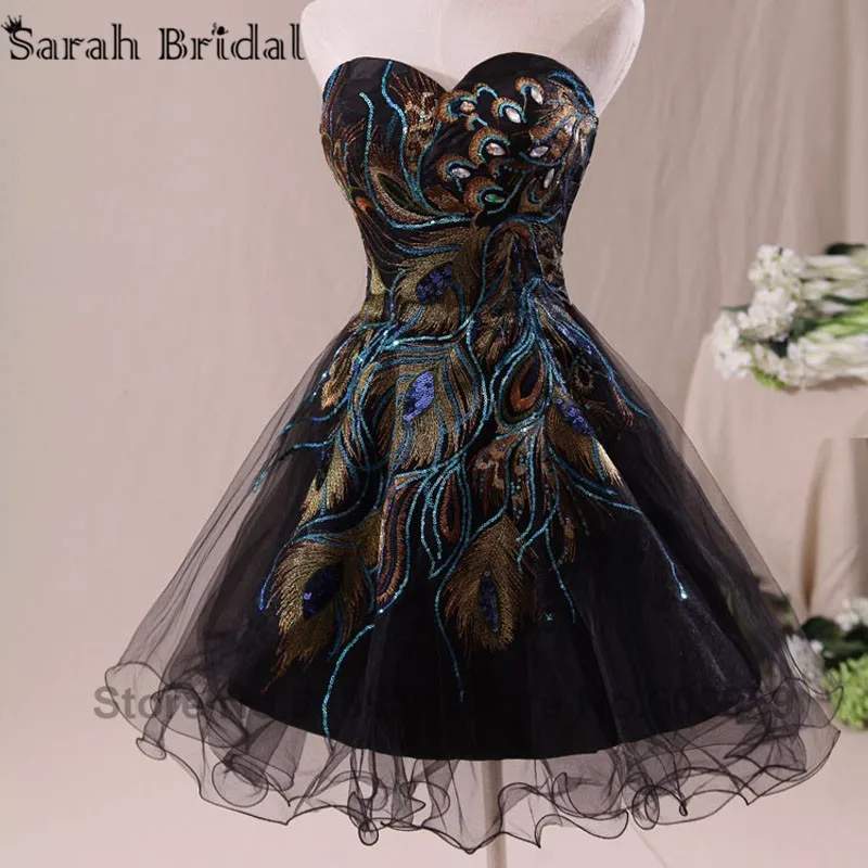 Vestido de festa Новое поступление вышивка Короткие коктейльные платья Милая Кристалл Вечерние праздничное платье реальное изображение SLD039