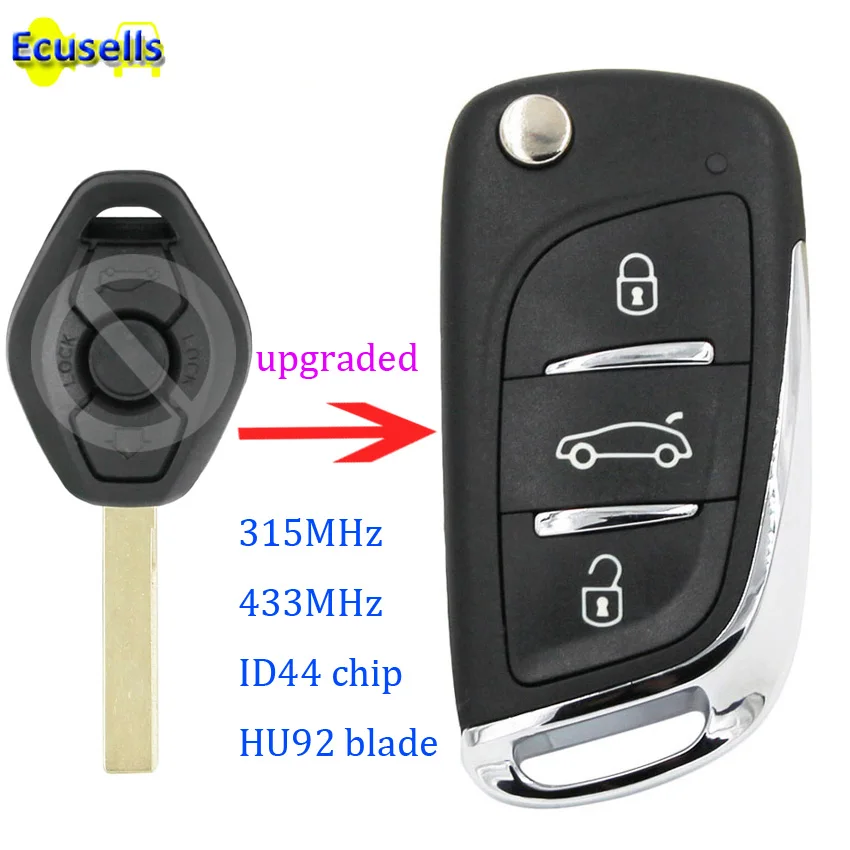Обновленный складной пульт дистанционного управления брелок для ключей 315 МГц 433