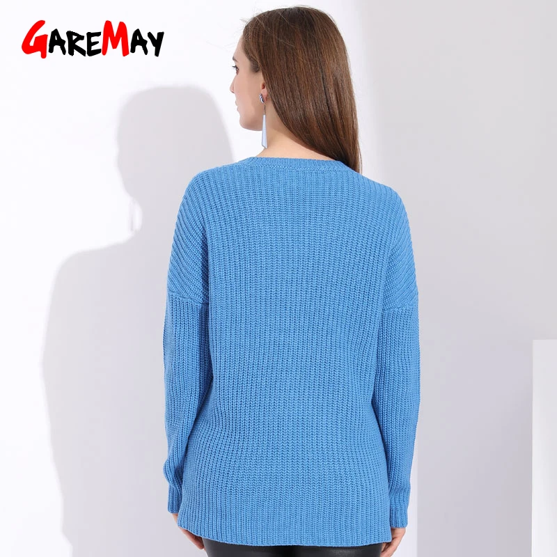 Garemay Women Sweaters 2022 Jumpers Ladies Winter Pullover Autumn V Neck Sweater Casual Korean | Женская одежда