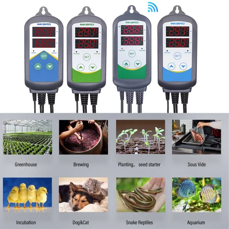 Inkbird 4 Типа Регулятор Температуры Нагревания и Охлаждения с двумя реле For Carboy