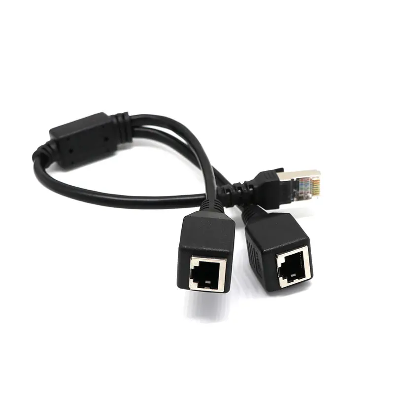 Etmakit RJ45 Ethernet Y сплиттер адаптер-кабель от 1 до 2 портов адаптер-шнур для CAT 5/CAT 6 LAN