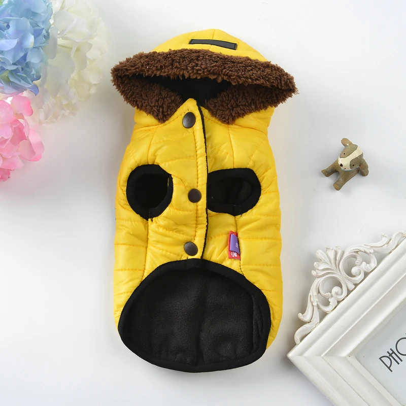 Warm Dog Clothes For Small Dogs Chihuahua Winter Outfit Soft Cotton Puppy Cat Pug Hoodie Fashion Dog Coat For French Bulldog