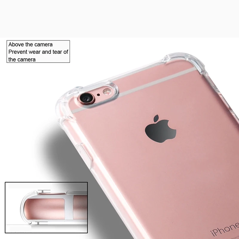 Противоударный Прозрачный чехол для телефона для iPhone 11 чехол для iPhone XR чехол мягкий чехол для iPhone 7 8 6 6s Plus 5 5S SE 11 Pro X XS Max чехол