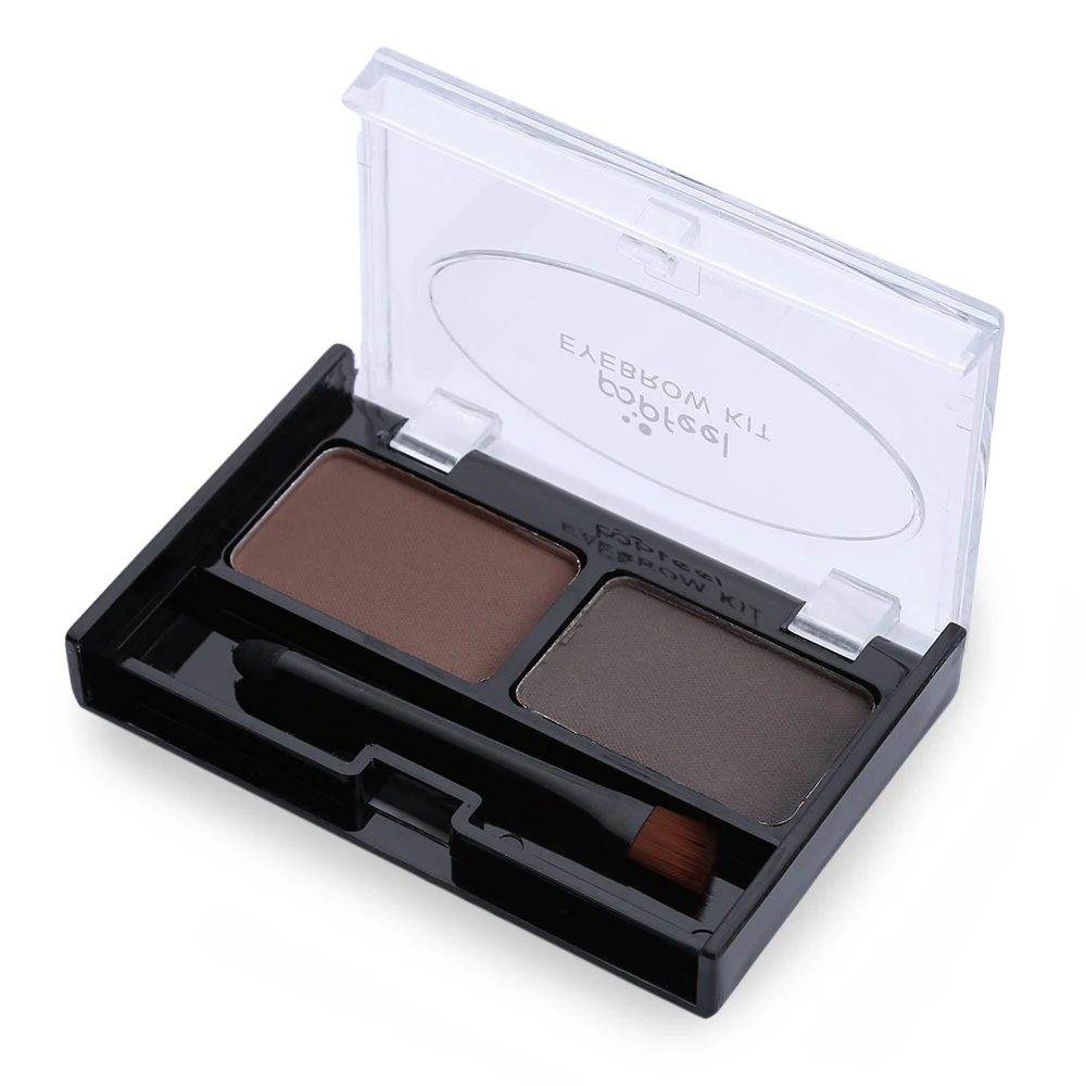 Free Shipping Two-color Eyebrow Makeup Cream Powder Shadow Brush Kit Eyebrows | Красота и здоровье