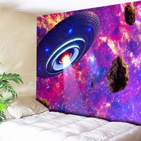 ufo psychedelic galaxy tapestry space wall tapestry living room decoration wall carpet hanging fuchsia 150x130150150200150cm