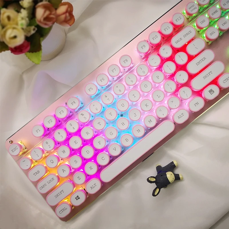 DIY Keycap Ретро СТИМ панк машинка механическая клавиатура Keycap 108 клавиш