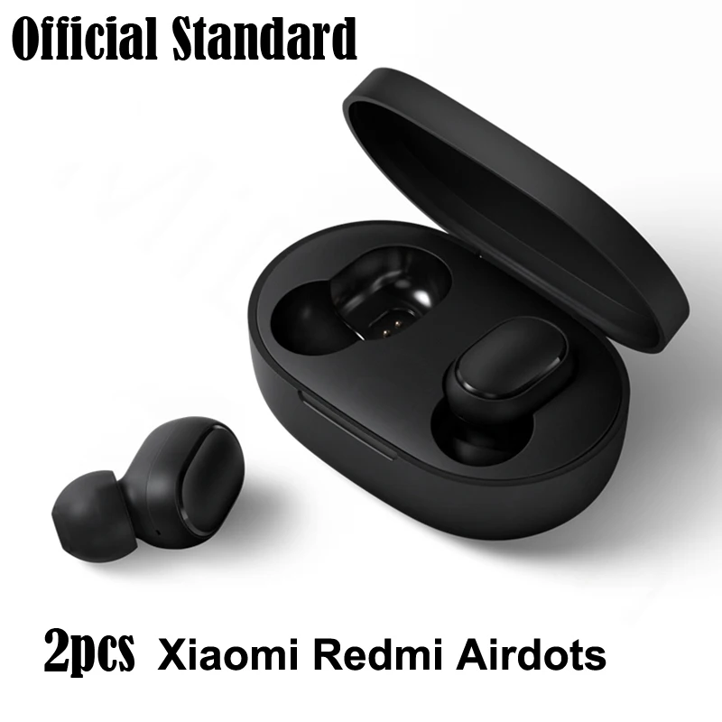 Redmi Airdots 2pcs В Xiaomi Redmi Airdots Bluetooth 5,0 TWS беспроводные Bluetooth наушники стерео бас с микрофоном наушники - Цвет: Redmi Airdots 2pcs