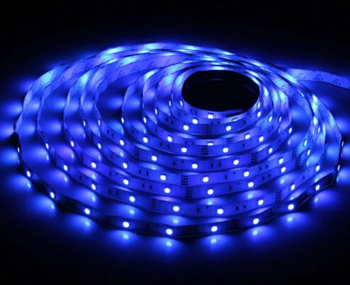 

Free Shipping 5M Non-Waterproof 5050 SMD Blue 60LED/M 300LED Flexible Strip Light lamp DC12V
