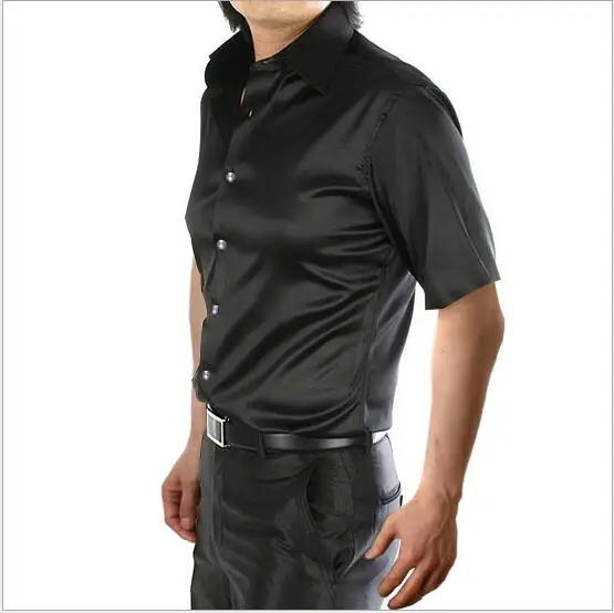 Очень хорошее качество мужская рубашка S 5XL летние мужские размера плюс с