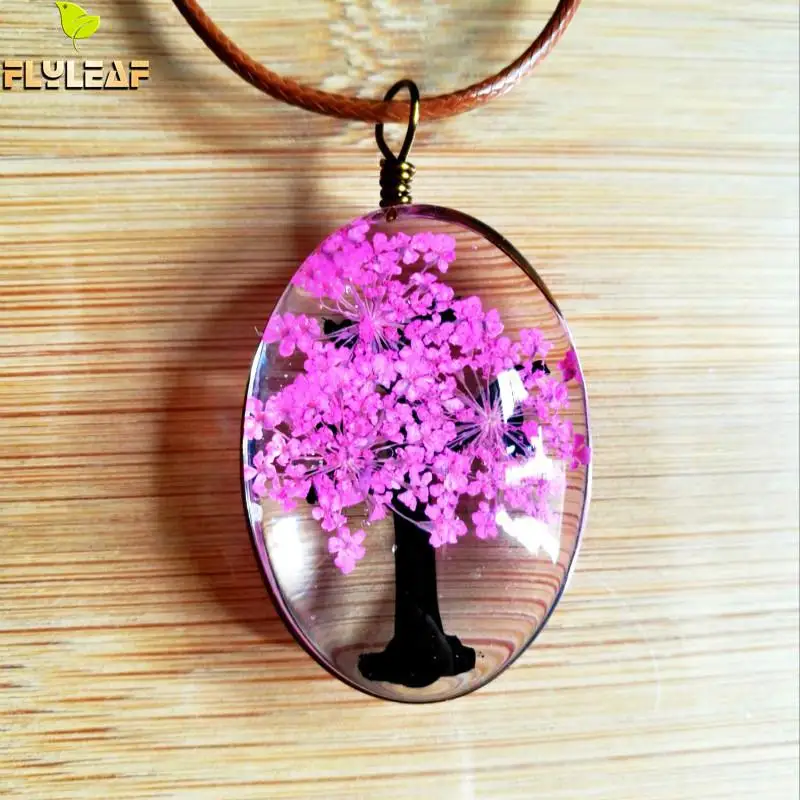 Flyleaf 2017 натуральные сухие цветы ручной работы Длинные ожерелья и подвески для