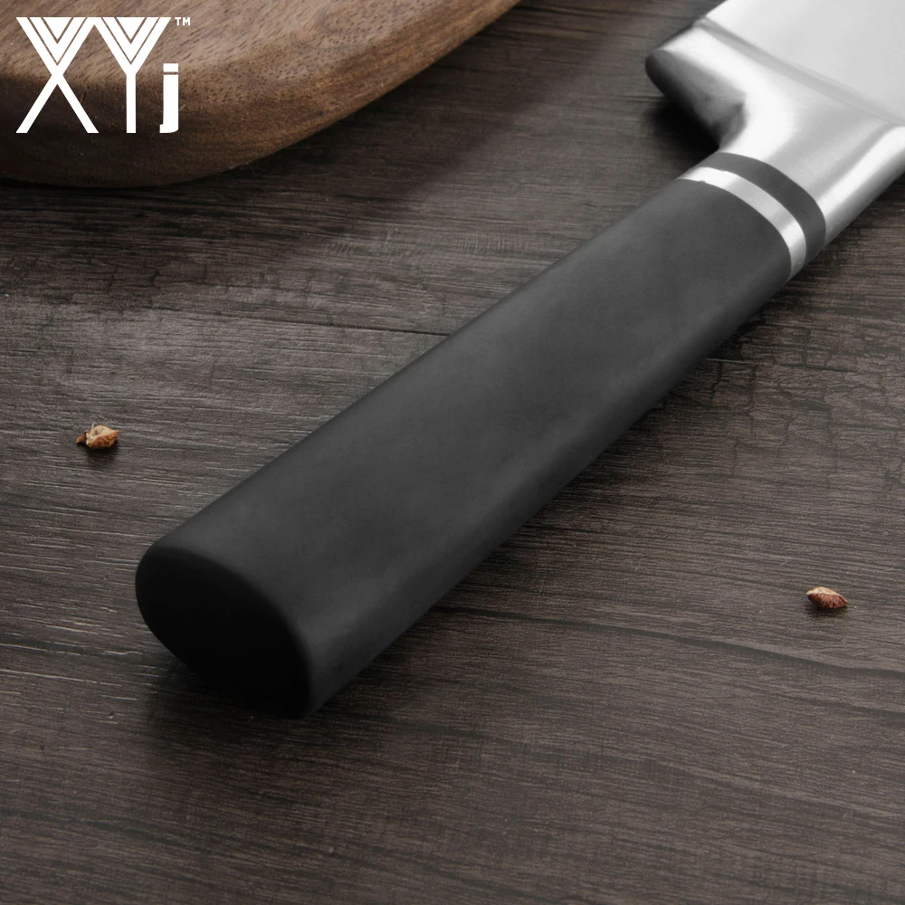 XYj, кухонный нож, аксессуары, острый, японский стиль, набор ножей из нержавеющей стали, черная ручка, " 8" " 7" " 3,5", кухонный нож
