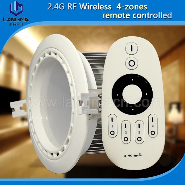Recessed 12w led downlight roundness dimmable 2700k-6500k ac85-265v input 2.4g wifi control |