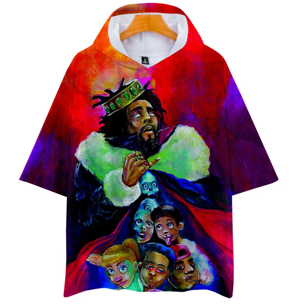 J Cole t shirt tops King Cole Dreamville tshirt men women hip hop KOD t-shirt streetwear Tee shirt Short Hooded t shirts clothes