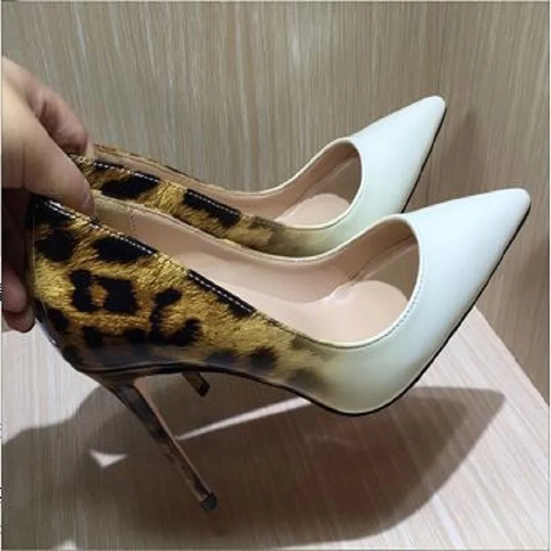 Новинка 2019 года женские туфли-лодочки из искусственной кожи на тонком высоком