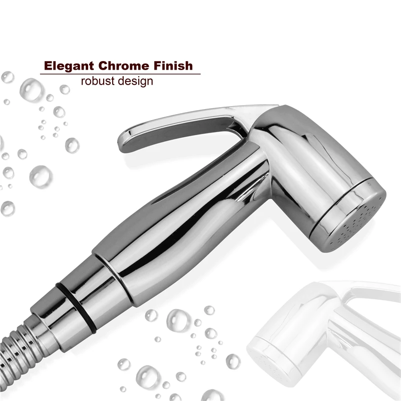 Ручной биде для туалета с одним путем подачи воды, смеситель для фонтанчика в ванной комнате, душевая головка-распылитель, насадка для замены выдвижной кухонной форсунки, хромированная.