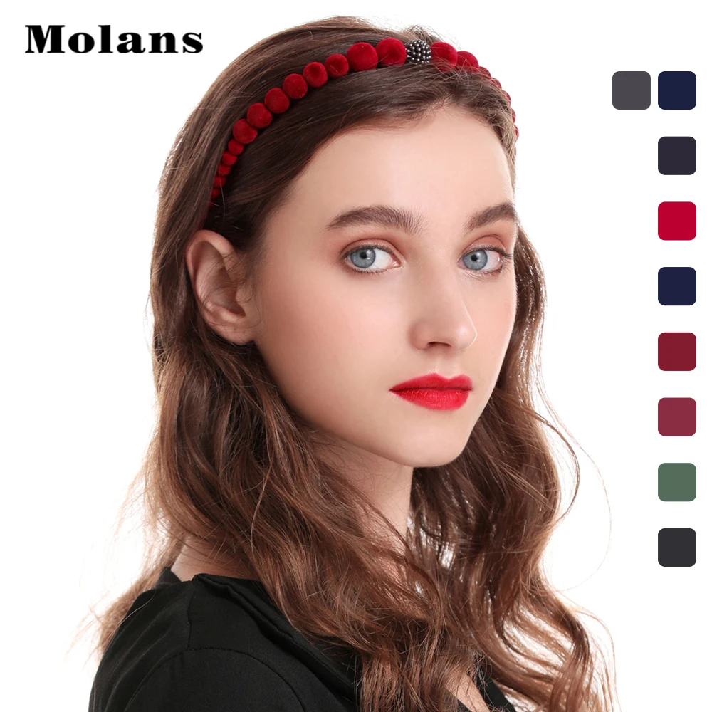 MOLANS роскошный большой обруч жемчужный индивидуальный модный однотонный ободок
