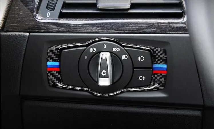 Для E90 E92 углеродного волокна фары автомобиля Переключатель отделка ремонт