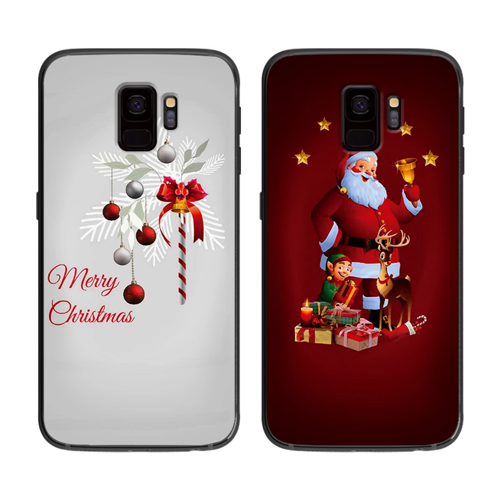 Мягкий чехол для телефона с рождественскими огнями samsung Galaxy S6 S7 S8 S9 S10e Plus Note 8 9
