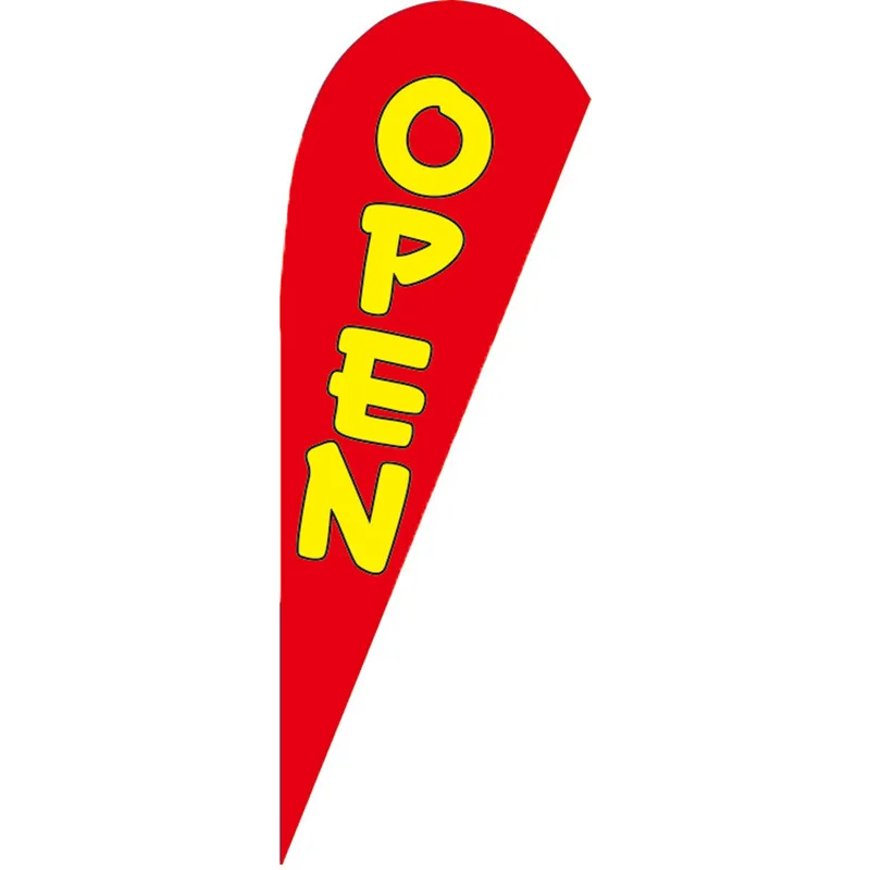 Open 4 Графический открытый пляжный флаг Swooper, флаг на заказ, трикотажный полиэстеровый баннер, флаг с перьями, рекламная акция, горячая Распродажа, цифровая печать - Цвет: Open 4