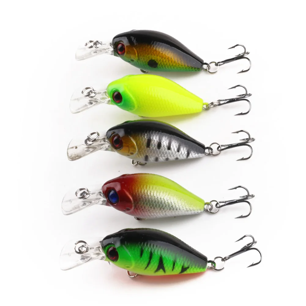 HENGJIA 5 шт. 4 2 г рыболовная приманка комплект плавающая на пескаря Isca Crankbait Pesca джиг