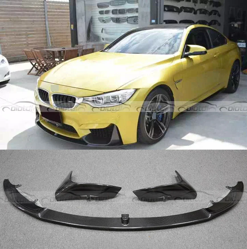Передняя губа ДЛЯ BMW F80 F82 M4 2014 2018автомобильный Стайлинг передняя из углеродного