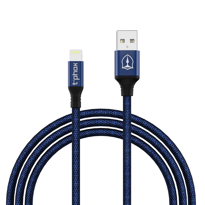 T-phox Классический USB кабель для iPhone xs max зарядное устройство USB кабель для передачи данных для iPhone X 8 6 6 S 2.4A usb кабель для зарядки телефона Шнур адаптер - Цвет: Синий