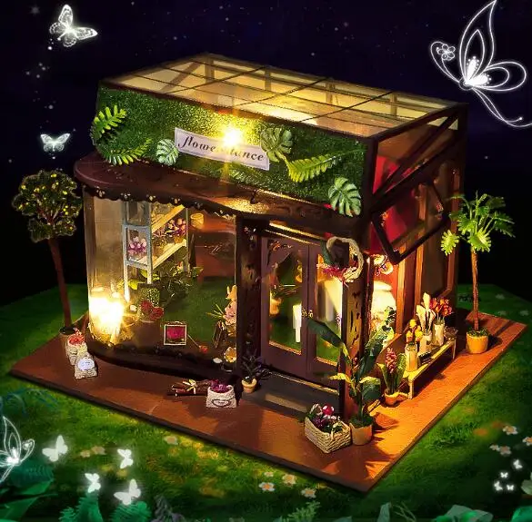 Деревянная миниатюрная модель ручной работы деревянный кукольный дом Diy сборная