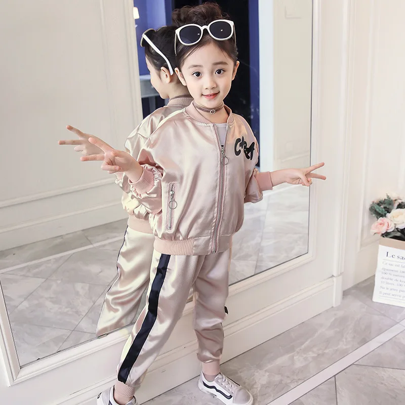 new autumn cotton kids clothes girls clothing baby outfits Long Sleeve+ Pants 2PCS Suits sport clothing set trainsuit kids