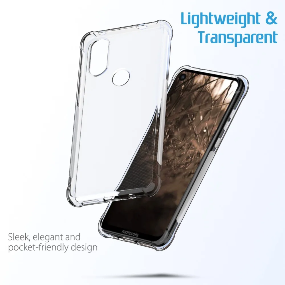 SLEO for Motorola Moto P40 Case Ultra Thin Transparent Soft TPU Back Cover Silicone |