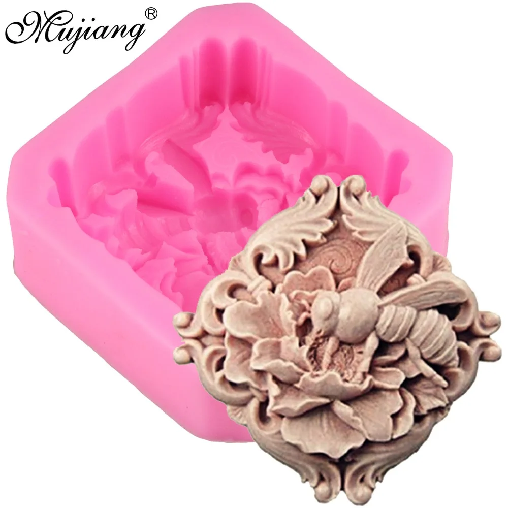 Силиконовая форма для мыла Mujiang медовые пчелы полимерная глина формы свечей