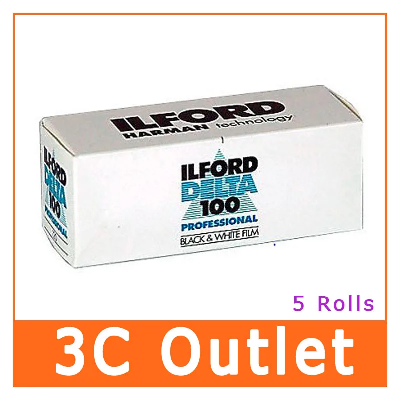 Ilford Delta 100 профессиональная 120 черно белая пленка 5 рулонов/упаковка|Фотоплёнка| |