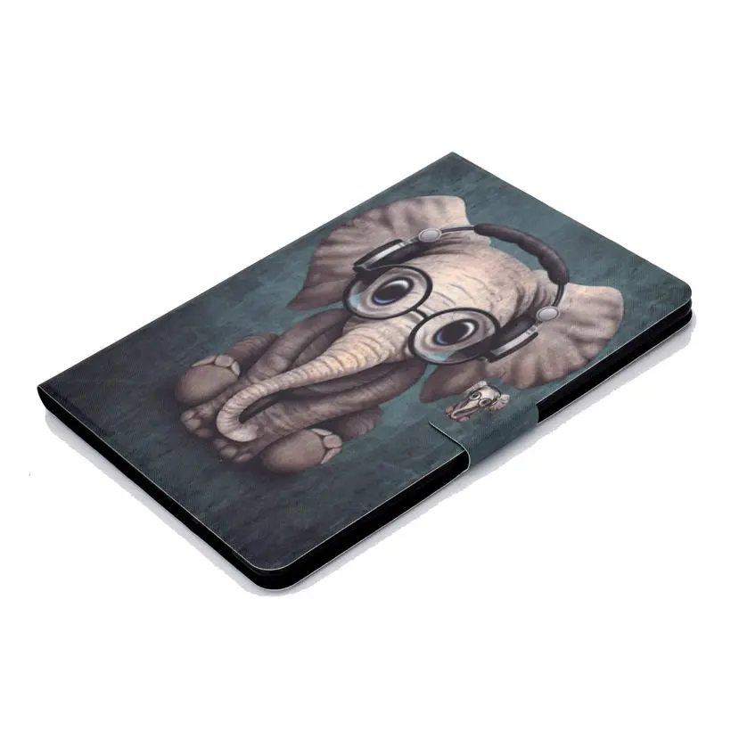 Чехол для huawei MediaPad T5 10 AGS2-W09/L09/L03/W19 10," принципиально модные животная силиконовая из искусственной кожи чехол с подставкой+ Защитная пленка на экран+ подставка для ручек