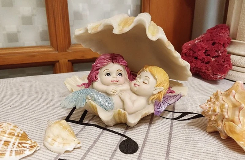 Милый корпус русалки, изделия из смолы, украшение для сказочного сада, миниатюрные фигурки, украшение для дома, свадебный подарок