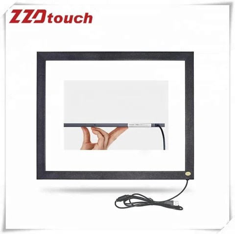 ZZDTOUCH 17-дюймовая ИК сенсорная рамка, 2-точечный инфракрасный сенсорный экран, 17-дюймовый usb многосенсорный экран, верхний слой для монитора, ПК, компьютера